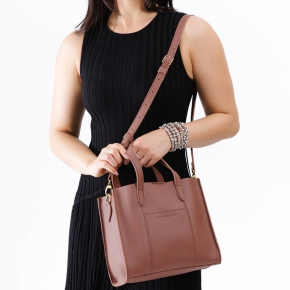Portland Leather Lola Crossbody Tote Color: Sunkissed - Picture 15 of 15
